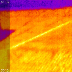 BVF L-PRO fűtőszőnyeg hőkamerás felvétele