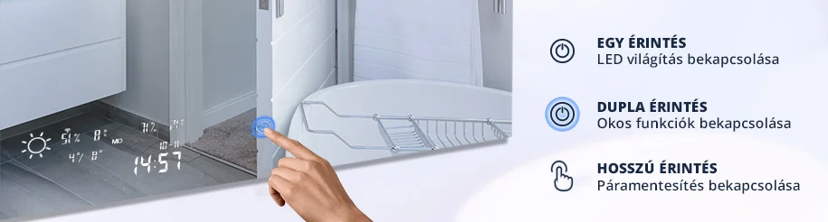 BVF Adelig okostükör – érintésvezérlés