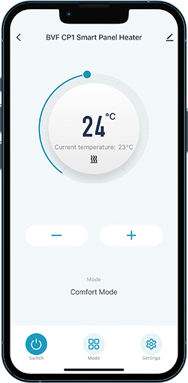 BVF CP1 WiFi fűtőpanel Tuya app