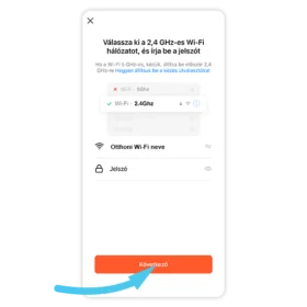 Adja meg a Wi-Fi jelszót