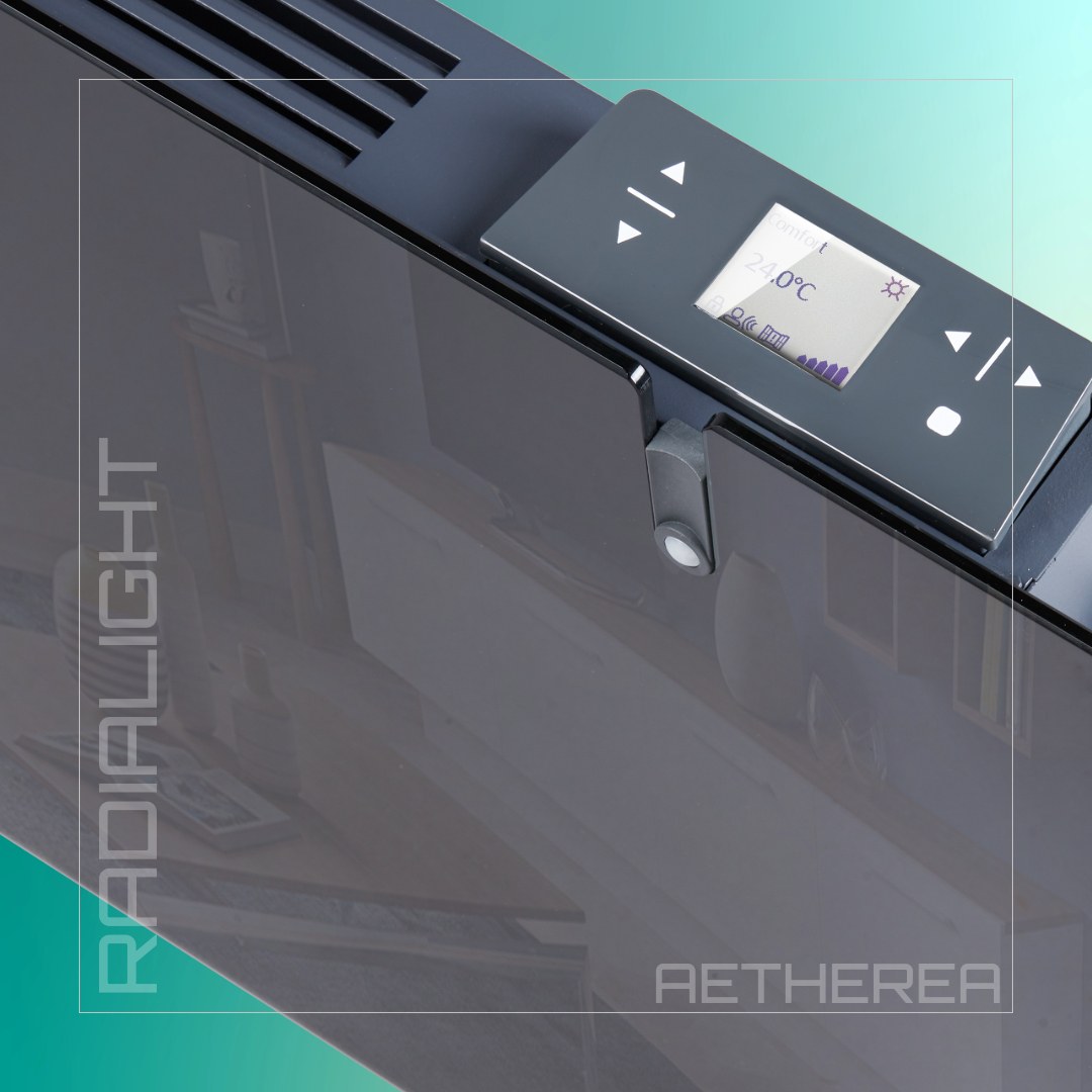 Radialight Aetherea fűtőpanel üveg előlappal Radialight Aetherea fűtőpanel üveg előlappal