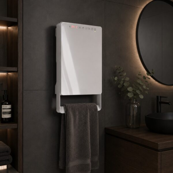 Radialight Touch fürdőszobai gyorsfűtő készülék radialight touch fali fűtőkészülék törölközőszárítós