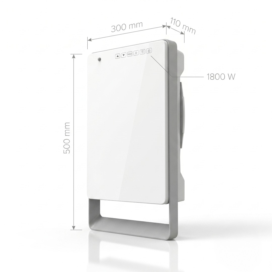 Radialight Touch fürdőszobai gyorsfűtő készülék radialight touch fali fűtőkészülék méretek