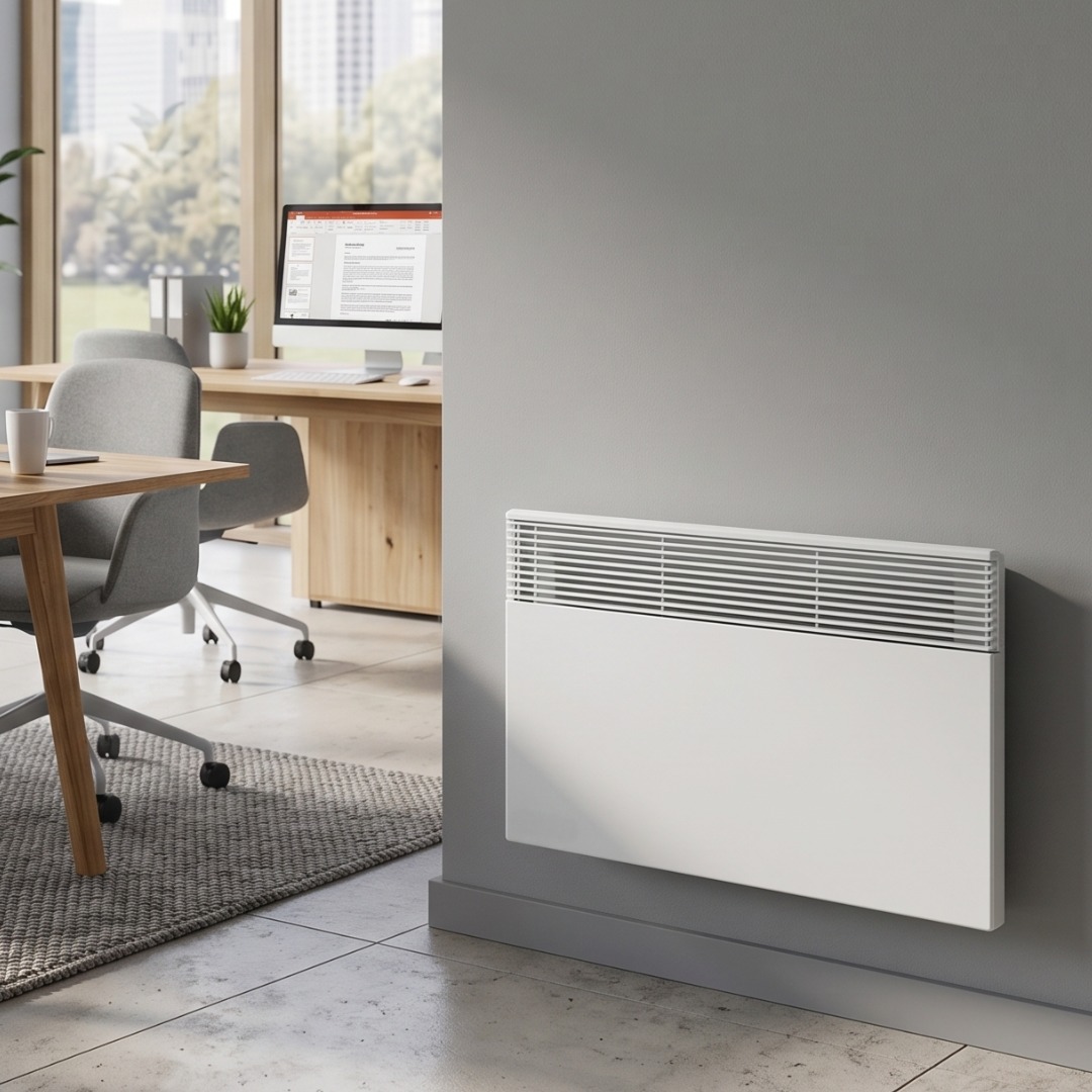 Intuis Tactic elektromos fűtőpanel irodában