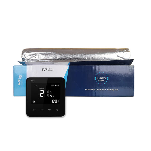 BVF L-PRO alu fűtőszőnyeg + BVF 801 fekete WiFi termosztát