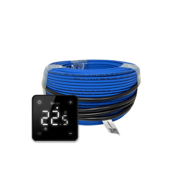 BVF WFD elektromos fűtőkábel és BVF 501 fekete WiFi termosztát csomag