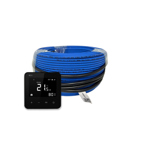 BVF WFD elektromos fűtőkábel és BVF 801 fekete WiFi termosztát csomag