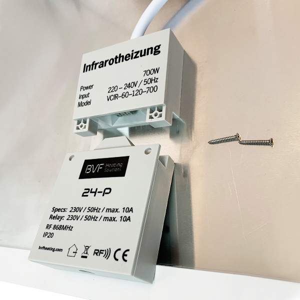 BVF 24-FP - RF termosztát infrapanel vezérléséhez 24 P csatlakozás